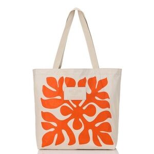 ALOHA Collection Reversible Splash-Proof Tote Zest/Sandstone NWT